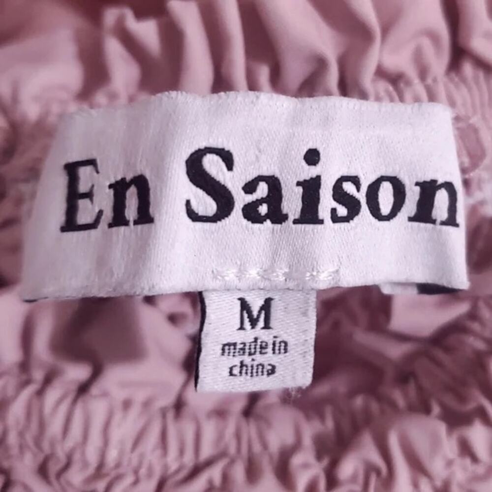 En Saison Matisse Smocked Cotton Midi Dress Pink M - Picture 4 of 4